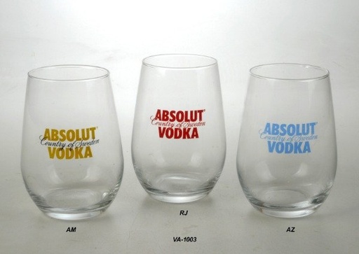 [VA-1003] Vaso bombe absolut colores xunid.