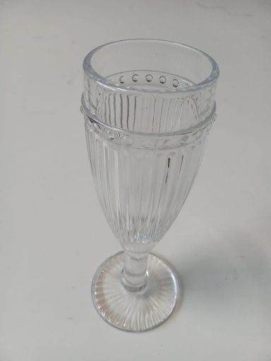 [126084] Copa Champagne de Vidrio Rayas Set x6