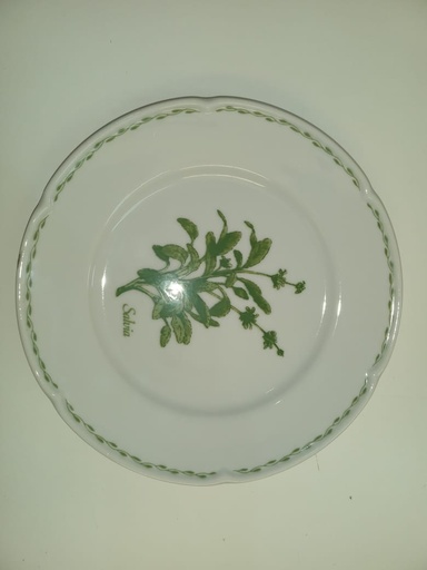 Plato Postre 20cm-Provenza Hierbas