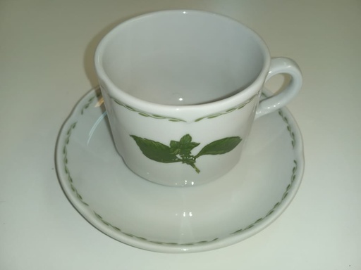 Taza C/Plato Desayuno xUnidad- Linea Provenza Hierbas