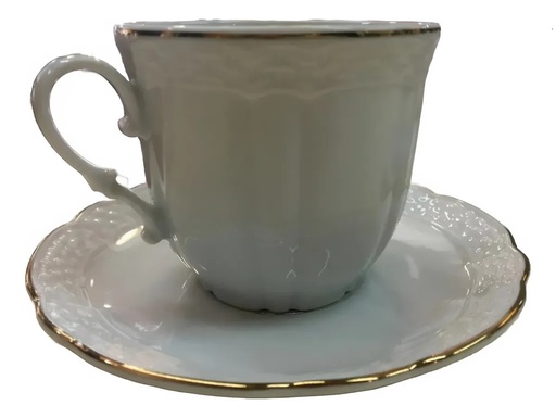 Taza Café  C/Plato xUnidad - Vanna - Filete  Fino Oro