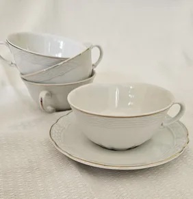 Taza Te C/Plato XUnid. Vanna- Filette  Fino Oro